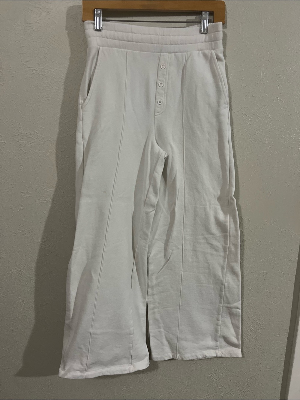 ASOS White Wide Leg Sweatpants size 4